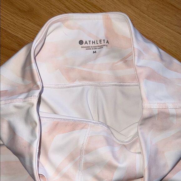 Athleta White and Peach Leggings Size Medium - Picture 2 of 6